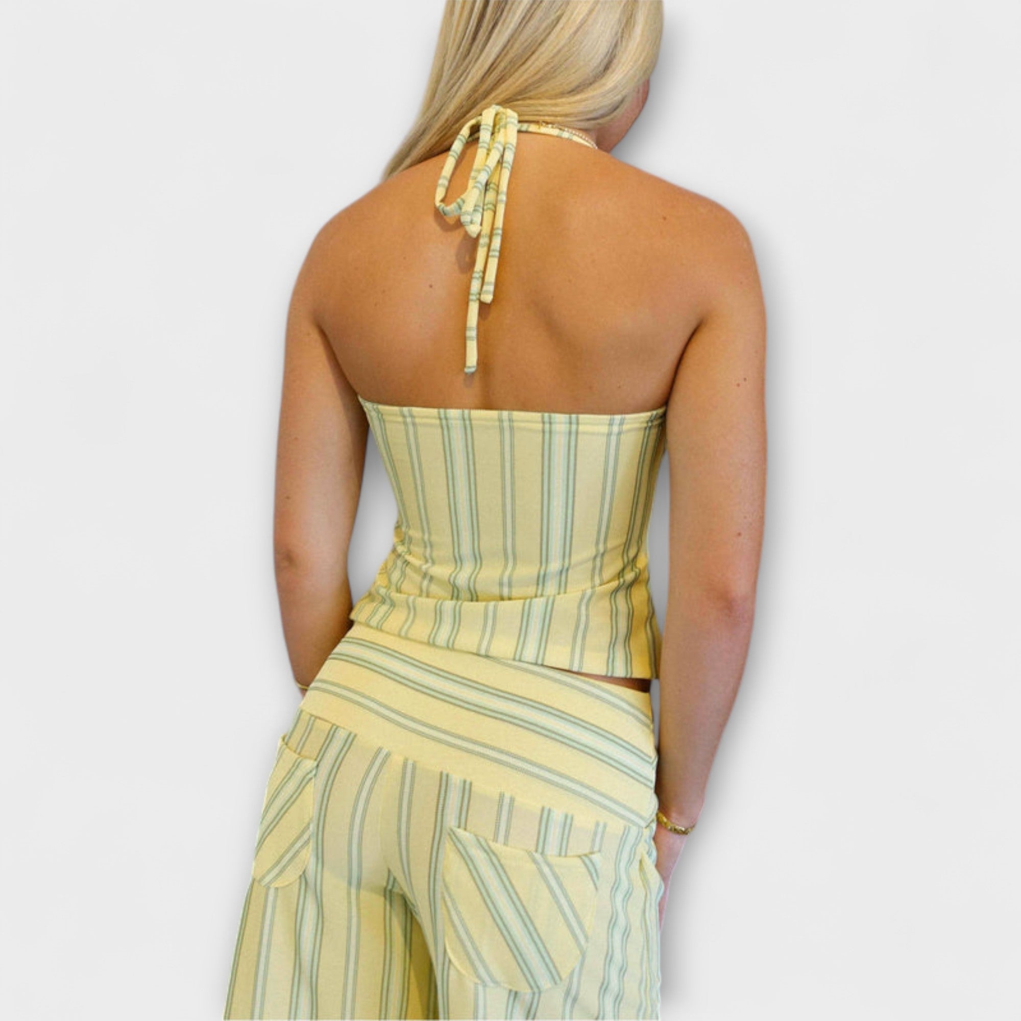 Anastasia - Classic Striped Pants Ensemble