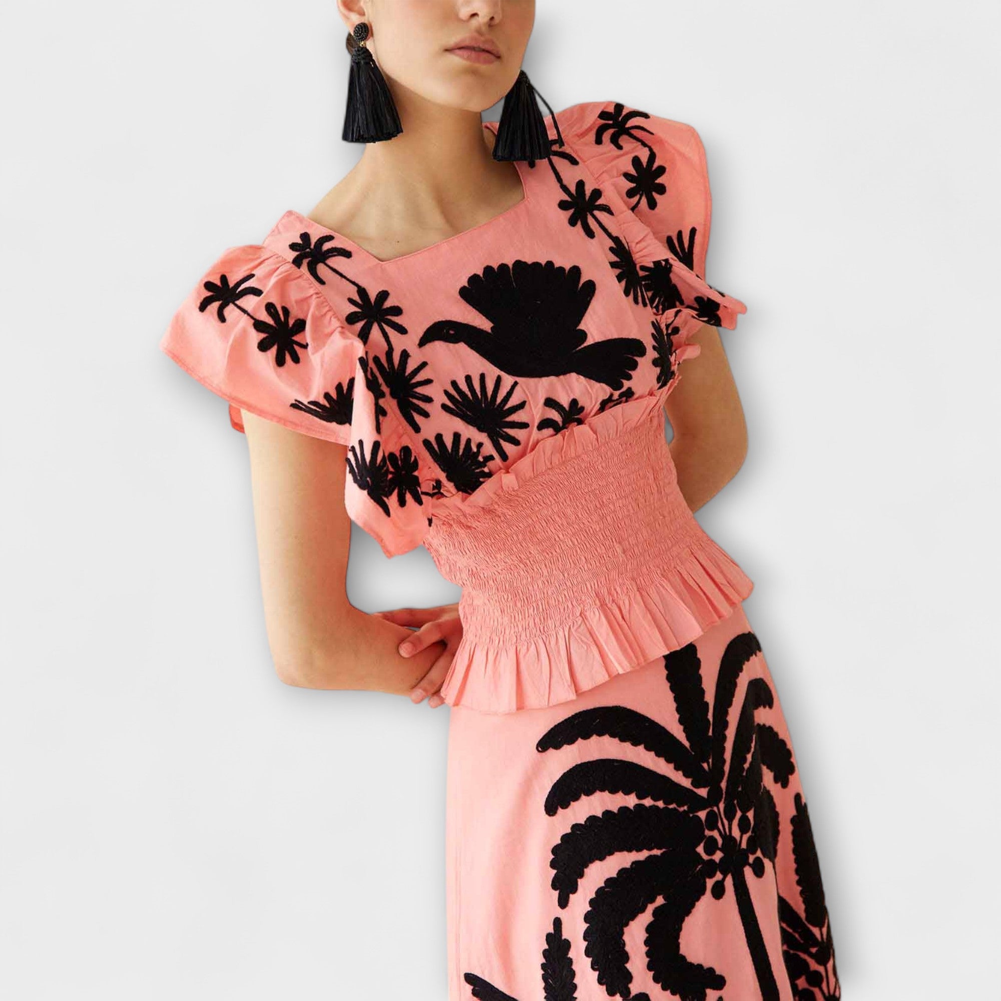 Amy - Stylish Palm Dress