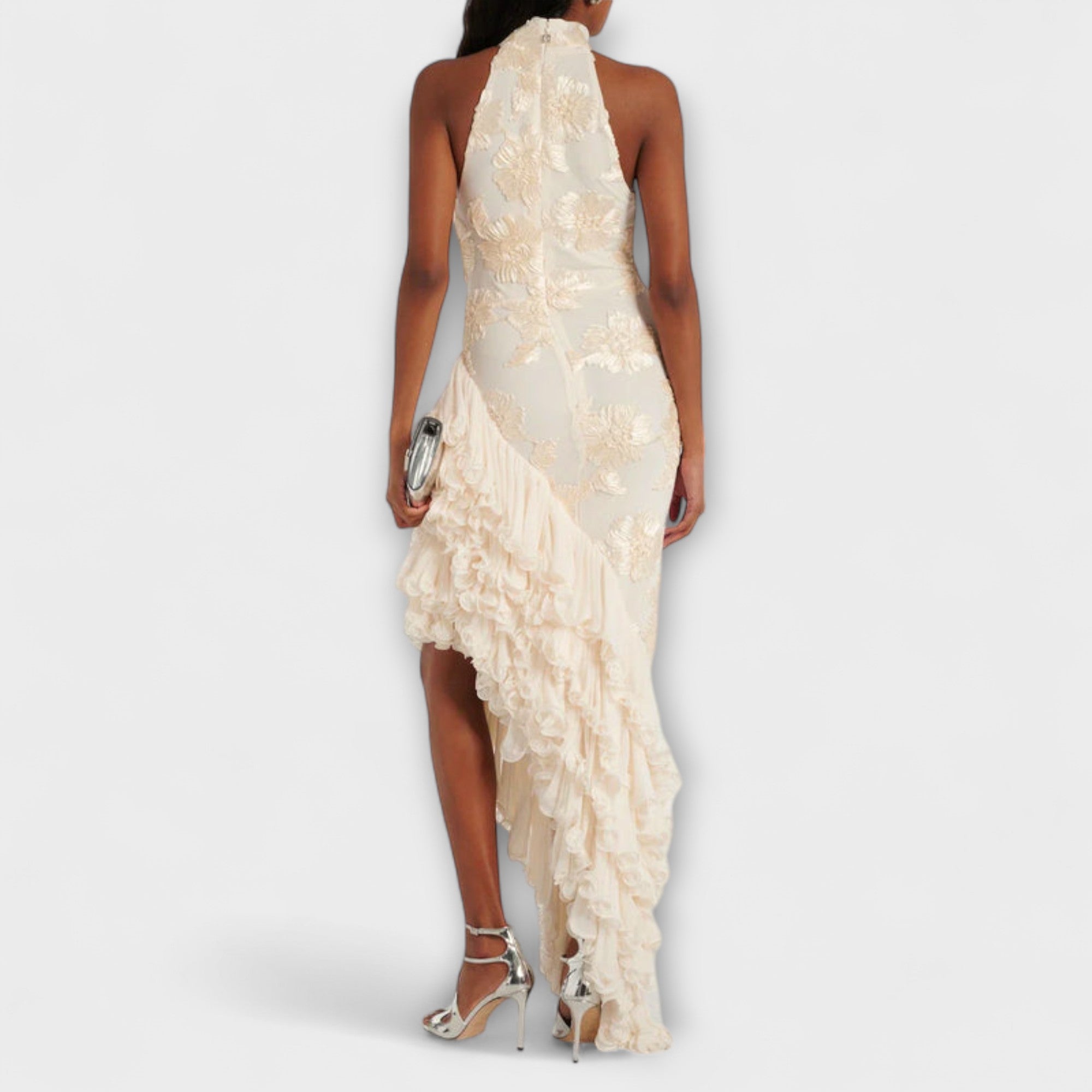 Karen - Maxi Dress with Floral Embellishments