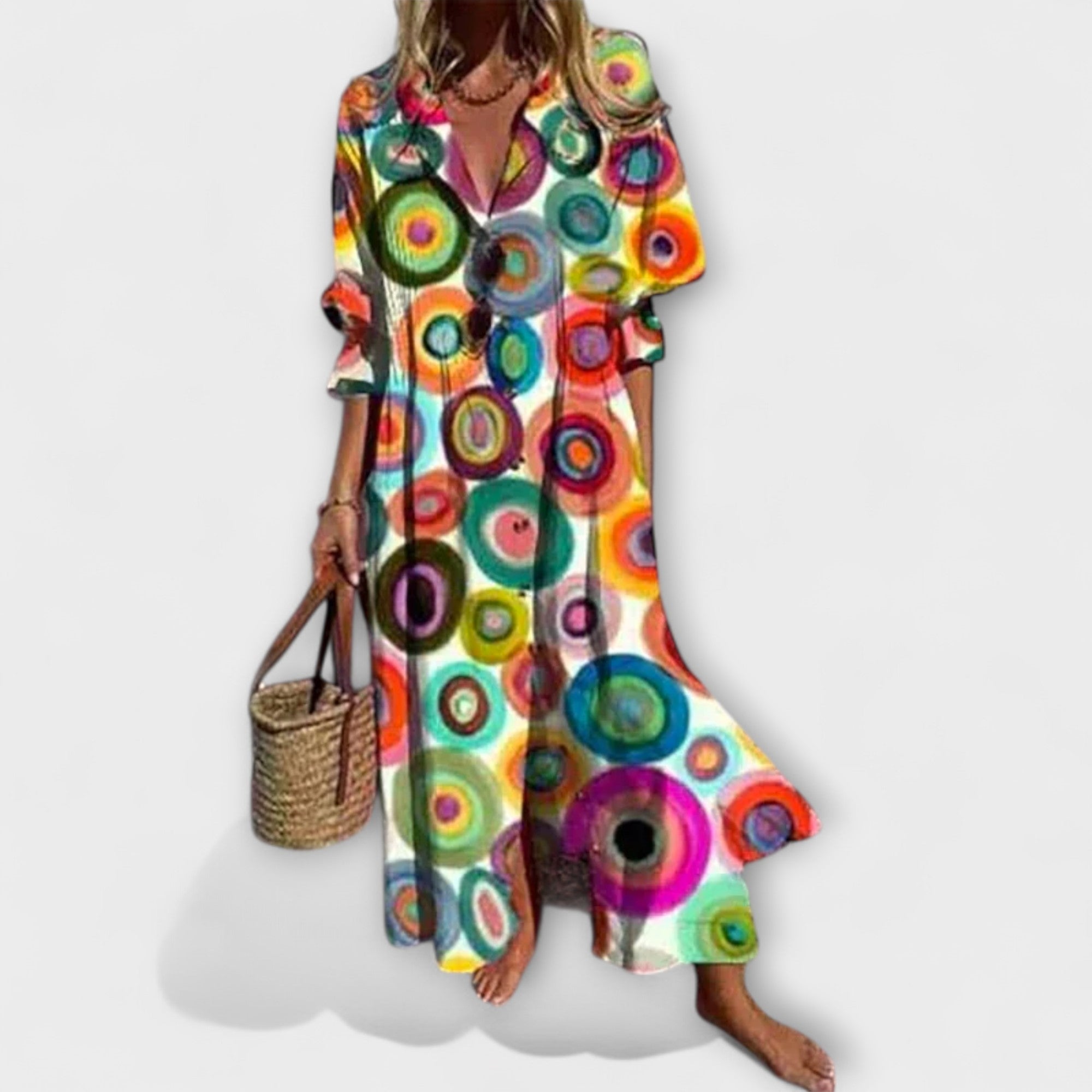 Lila - Flattering Maxi Dress with Tummy Coverage