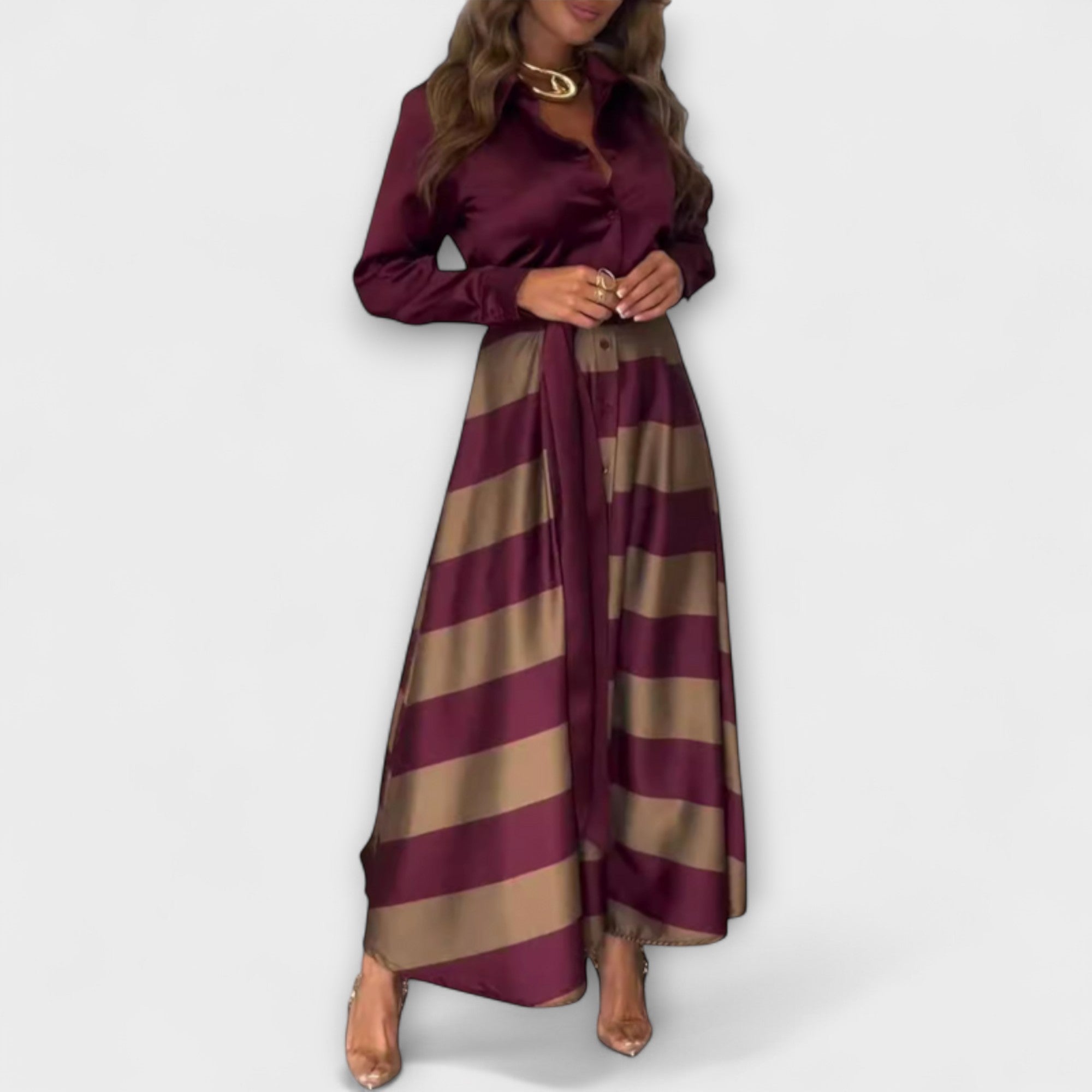 Hedda - Long Sleeve Shirt Dress with Belt