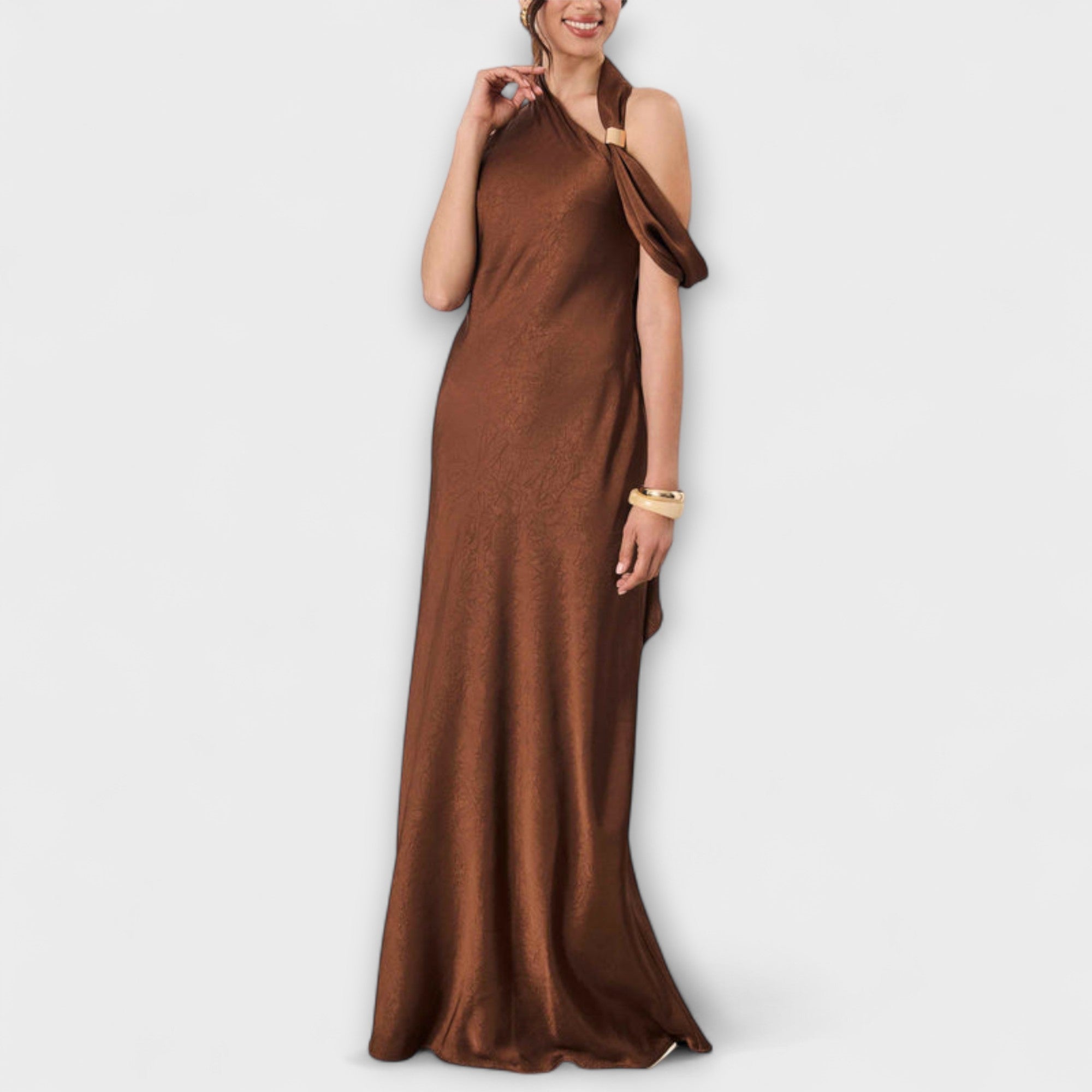 Azura - Stylish Maxi Dress Made of Satin