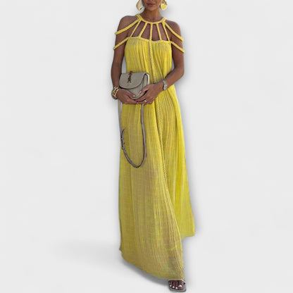 Briar - A Stylish Maxi Dress Made of Blended Fabric with Draped Straps