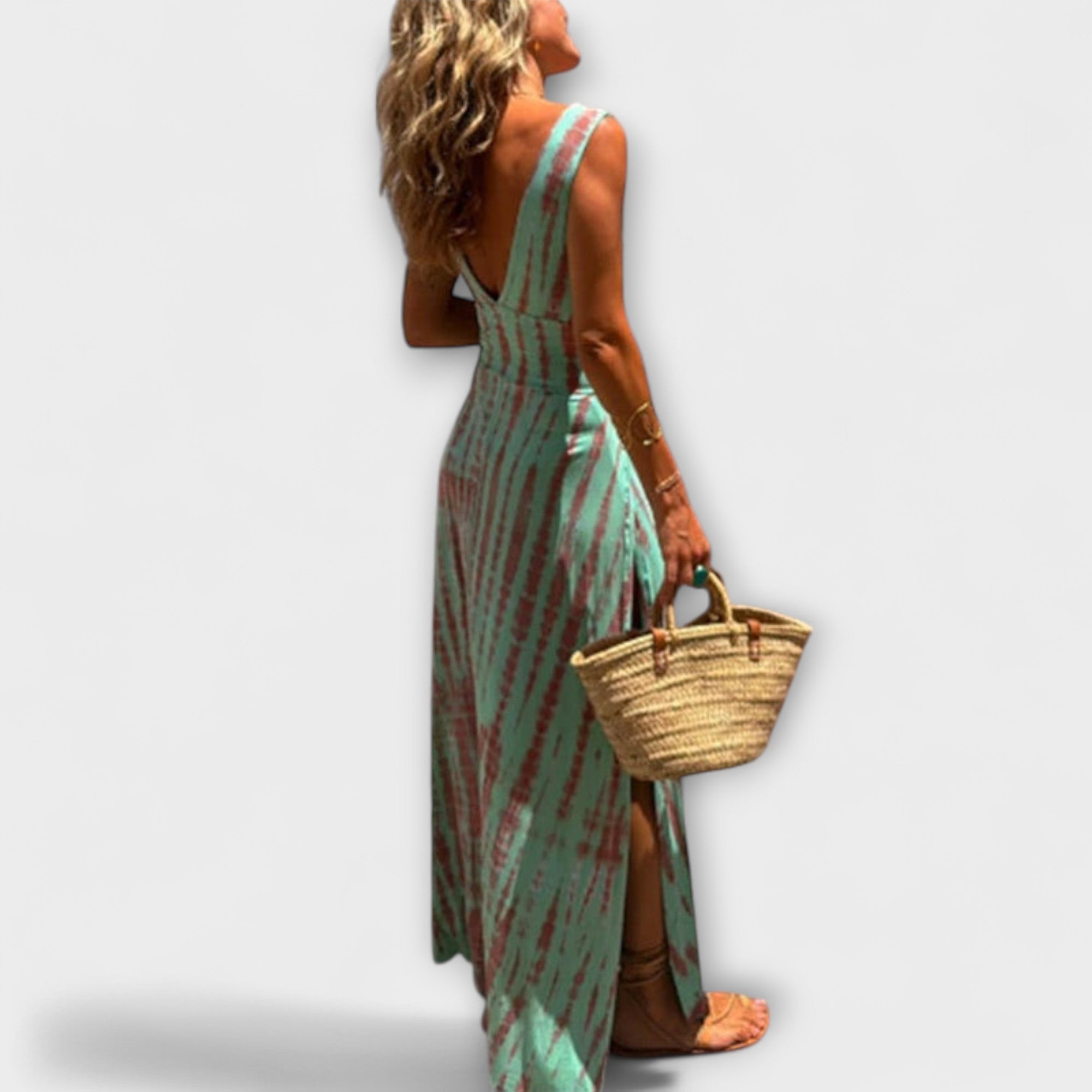 Ella - Eleanor Tie-Dye Cutout Schlitz Stretch Dress