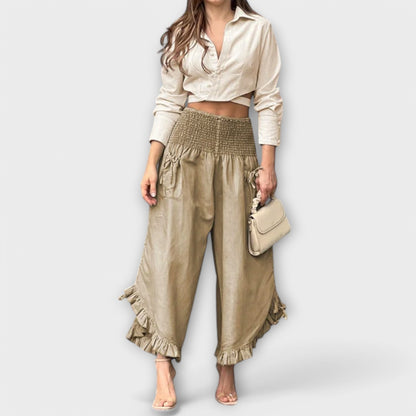 Jaya - Relaxed Linen Pants with Fashionable Pleats