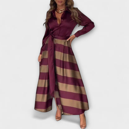 Hedda - Long Sleeve Shirt Dress with Belt